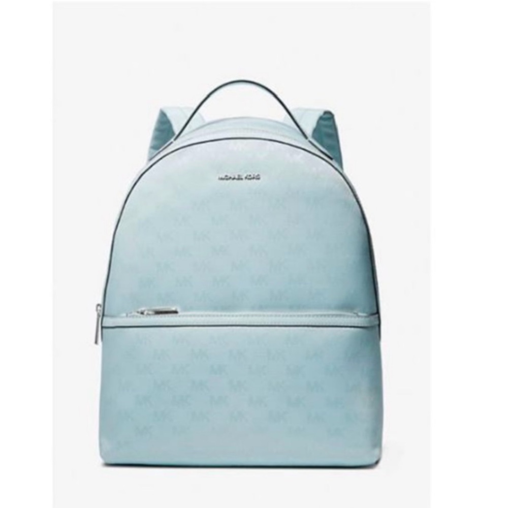 Michael Kors Sheila Large Woven Logo Nylon Backpaсk Size:11.75"W X 16"H X 5.75"D - Picture 1 of 4